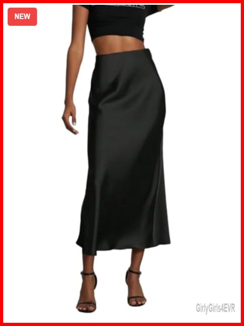 Satin High Waisted Maxi Skirt A-Line Elegant Work Party